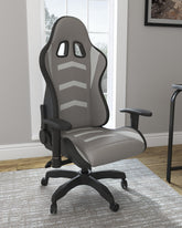 Fine Furniture & Decor - Ashley Furniture - Lynxtyn Desk Chair - Home Office Swivel Desk Chair / Black/Gray - H400-09A
