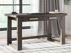 Fine Furniture & Decor - Ashley Furniture - Breckington Office Desk - Home Office Desk / Dark Brown - H556-44