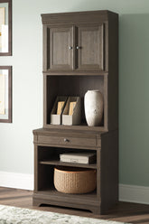 Fine Furniture & Decor - Ashley Furniture - Janismore Bookcase - Bookcase / Weathered Gray - H776H7