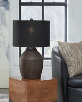 Fine Furniture & Decor - Ashley Furniture - Naareman Lighting - 2-Piece Lamp Set / Metallic Black - L100804X2