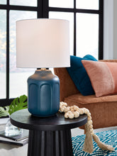 Fine Furniture & Decor - Ashley Furniture - Gierburg Lighting - Ceramic Table Lamp (1/CN) / Teal - L180214
