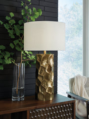 Fine Furniture & Decor - Ashley Furniture - Marshawn Lighting - Metal Table Lamp (1/CN) / Gold Finish - L207524