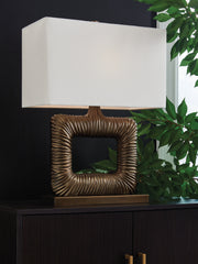 Fine Furniture & Decor - Ashley Furniture - Garronby Lighting - Metal Table Lamp (1/CN) / Antique Brass Finish - L207604