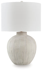 Fine Furniture & Decor - Ashley Furniture - Calbert Lighting - Poly Table Lamp (1/CN) / Warm Gray - L235824