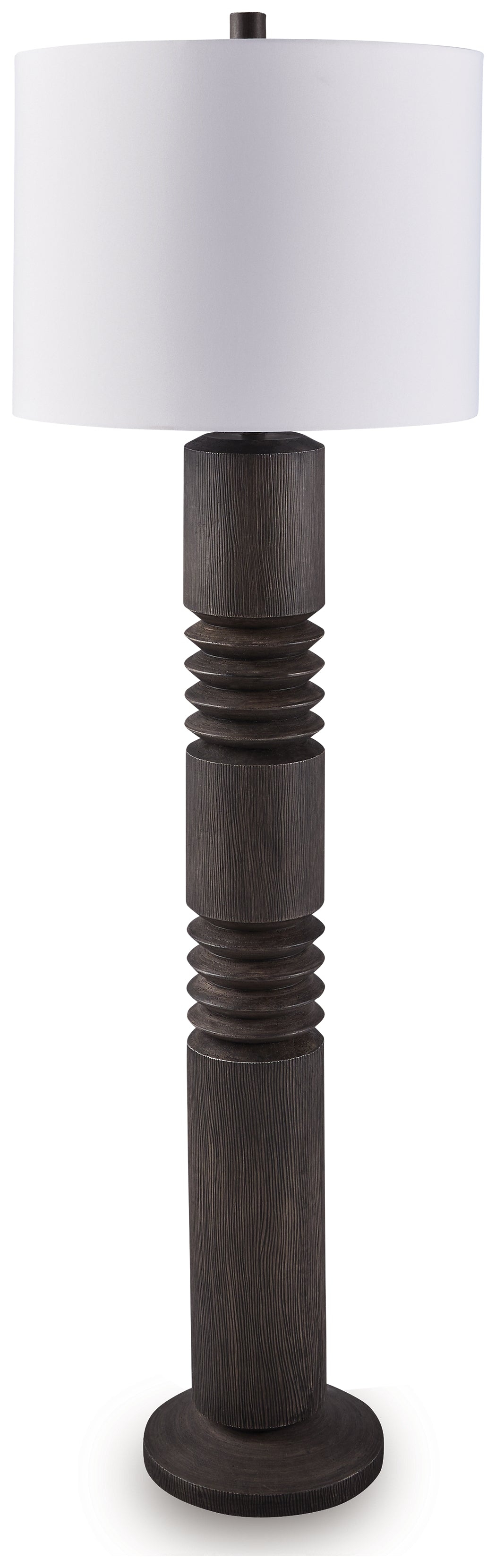 Fine Furniture & Decor - Ashley Furniture - Fainwell Lighting - Poly Floor Lamp (1/CN) / Distressed Black - L235861