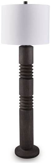 Fine Furniture & Decor - Ashley Furniture - Fainwell Lighting - Poly Floor Lamp (1/CN) / Distressed Black - L235861