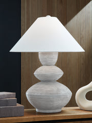 Fine Furniture & Decor - Ashley Furniture - Brickdon Lighting - Poly Table Lamp (1/CN) / Distressed White - L235874