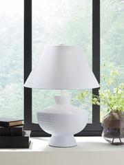 Fine Furniture & Decor - Ashley Furniture - Harelwood Lighting - Poly Table Lamp (1/CN) / White - L235934