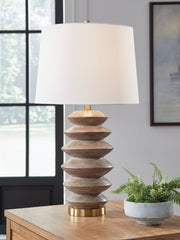 Fine Furniture & Decor - Ashley Furniture - Jyllyard Lighting - Poly Table Lamp (1/CN) / Brown/Gold Finish - L235944