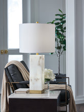 Fine Furniture & Decor - Ashley Furniture - Linderfield Lighting - Alabaster Table Lamp (1/CN) / White/Gold Finish - L429094