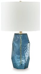 Fine Furniture & Decor - Ashley Furniture - Tallow Lighting - Glass Table Lamp (1/CN) / Blue - L430854