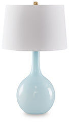 Fine Furniture & Decor - Ashley Furniture - Rylanton Lighting - Glass Table Lamp (1/CN) / Aqua - L430874