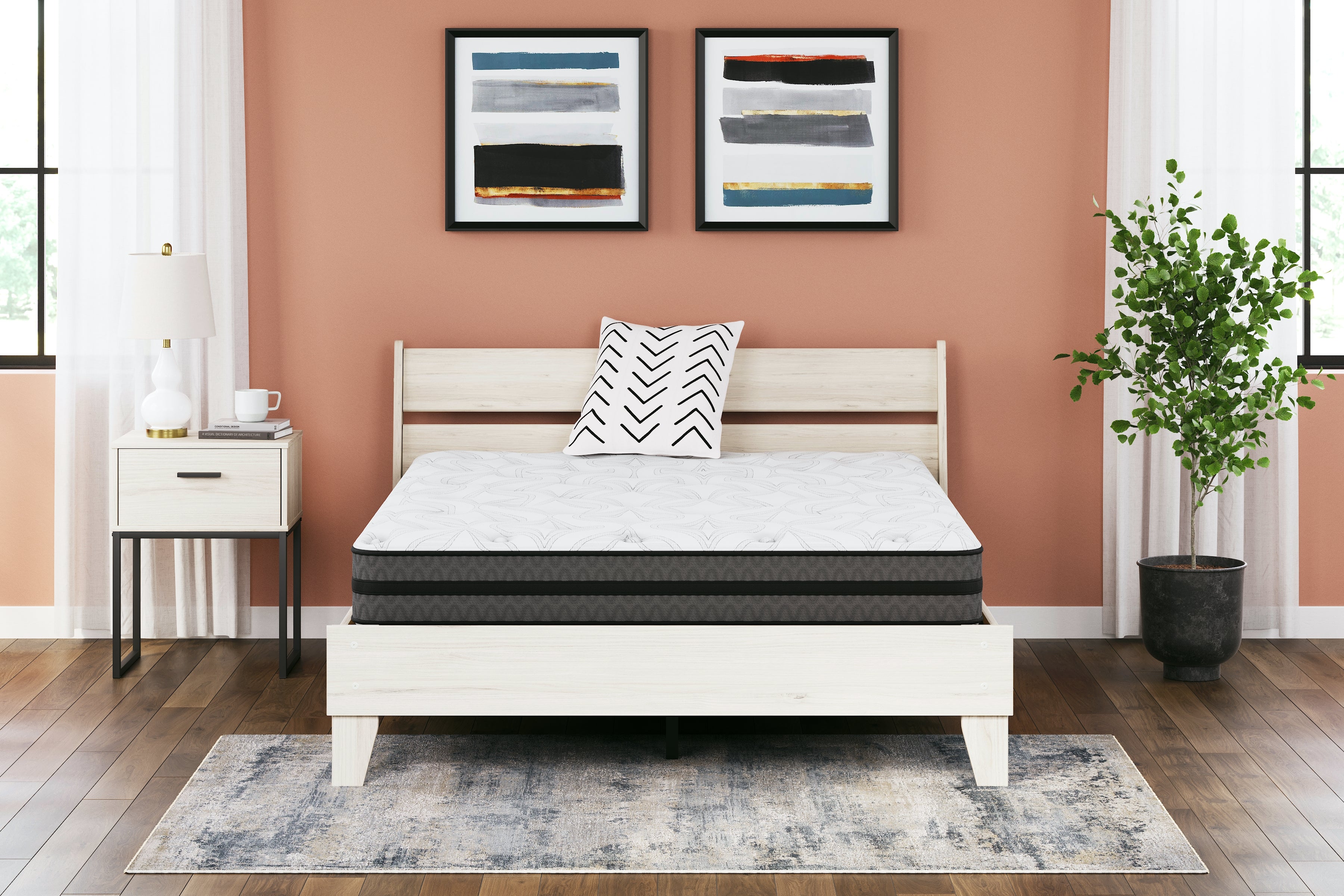 Fine Furniture & Decor - Ashley Furniture - 10 Inch Pocketed Hybrid Mattresses - California King / White - M58951