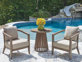Fine Furniture & Decor - Ashley Furniture - Joy Lagoon Outdoor - Chairs w/CUSH/Table Set (3/CN) - PCP310-050
