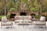 Fine Furniture & Decor - Ashley Furniture - Bluff Trail Outdoor - Love/Chairs/Tables Set (5/CN) - PCP383-080
