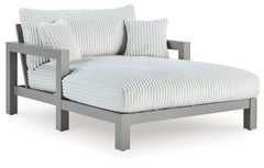 Fine Furniture & Decor - Ashley Furniture - Hurley Park Outdoor - Chaise Lounge with Cushion / Gray - PCP695-815