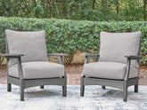 Fine Furniture & Decor - Ashley Furniture - Cove Beach Outdoor - Lounge Chair w/Cushion (Set of 2) - PCP803-820