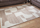 Fine Furniture & Decor - Ashley Furniture - Brynnfield Rug - 5' x 7' Rug / Beige/Brown - R406372
