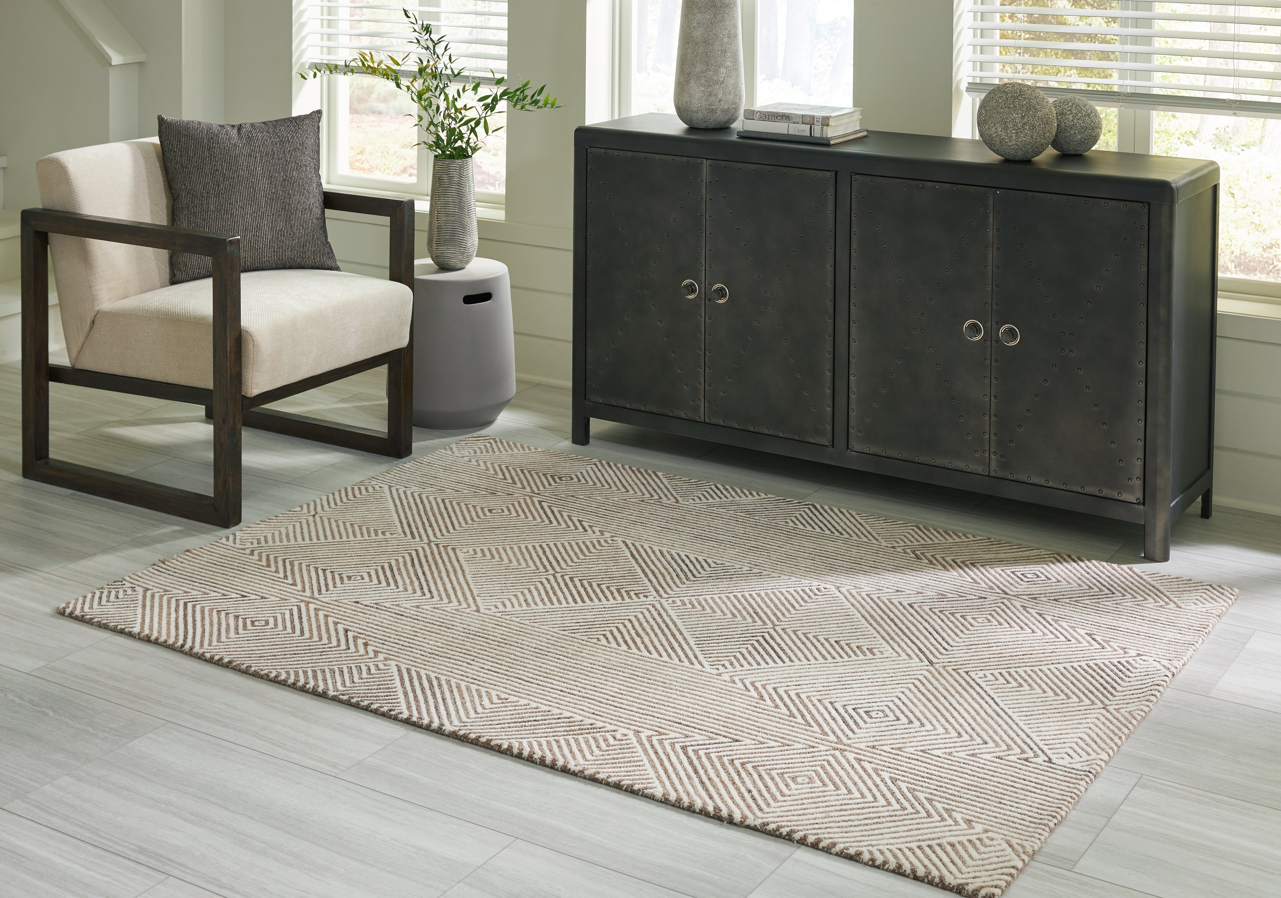 Fine Furniture & Decor - Ashley Furniture - Jadott Rug - 8' x 10' Rug / Beige/Brown - R406801
