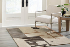 Fine Furniture & Decor - Ashley Furniture - Kencher Rug - 5' x 7' Rug / Beige/Brown - R406822