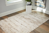 Fine Furniture & Decor - Ashley Furniture - Kasney Rug - 5' x 7' Rug / Cream/Brown - R406852