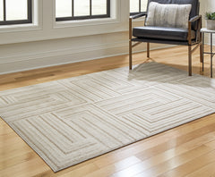 Fine Furniture & Decor - Ashley Furniture - Darmondard Rug - 5' x 7' Rug / Cream/Taupe - R406942