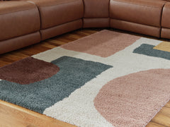Fine Furniture & Decor - Ashley Furniture - Flynnwick Rug - 5' x 7' Rug / Cream/Pink/Gray - R407182