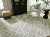 Fine Furniture & Decor - Ashley Furniture - Unawick Rug - Large Rug / Gray/Ivory - R407331