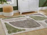 Fine Furniture & Decor - Ashley Furniture - Anburgh Rug - Medium Rug / Green/Gray/Ivory - R407352