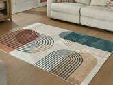 Fine Furniture & Decor - Ashley Furniture - Farrendale Rug - Washable 5' x 7' Area Rug / Multi - R407382