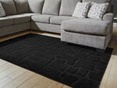 Fine Furniture & Decor - Ashley Furniture - Gibbswell Rug - Washable 5' x 7' Area Rug / Black - R407462