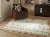 Fine Furniture & Decor - Ashley Furniture - Dot Rug - 7'8" x 10' Area Rug / Cream/Brown/Taupe - R407651