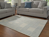 Fine Furniture & Decor - Ashley Furniture - Dylanton Rug - 7'8" x 10' Area Rug / Ivory/Blue - R407811