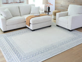 Fine Furniture & Decor - Ashley Furniture - Azelhurst Rug - 5' x 7' Area Rug / Blue/Ivory/Gray - R407852