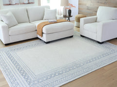 Fine Furniture & Decor - Ashley Furniture - Azelhurst Rug - 5' x 7' Area Rug / Blue/Ivory/Gray - R407852