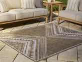 Fine Furniture & Decor - Ashley Furniture - Dunsler Rug - 5' x 7' Rug / Brown/Cream - R900012