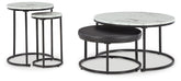 Fine Furniture & Decor - Ashley Furniture - Jusmour Table (Set of 4) - Occasional Nesting TBL (4/CN) / Black/White - T161-14