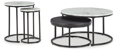 Fine Furniture & Decor - Ashley Furniture - Jusmour Table (Set of 4) - Occasional Nesting TBL (4/CN) / Black/White - T161-14