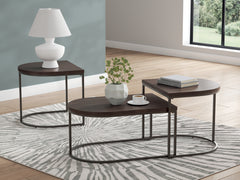 Fine Furniture & Decor - Ashley Furniture - Vanmore Table (Set of 3) - Occasional Table Set (3/CN) / Dark Brown - T199-13