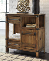 Fine Furniture & Decor - Ashley Furniture - Roybeck Accent Cabinet - Accent Cabinet / Light Brown/Bronze - T411-40