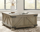 Fine Furniture & Decor - Ashley Furniture - Aldwin Coffee Table With Storage - Cocktail Table with Storage / Gray - T457-20