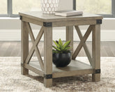 Fine Furniture & Decor - Ashley Furniture - Aldwin End Table - Rectangular End Table / Gray - T457-3