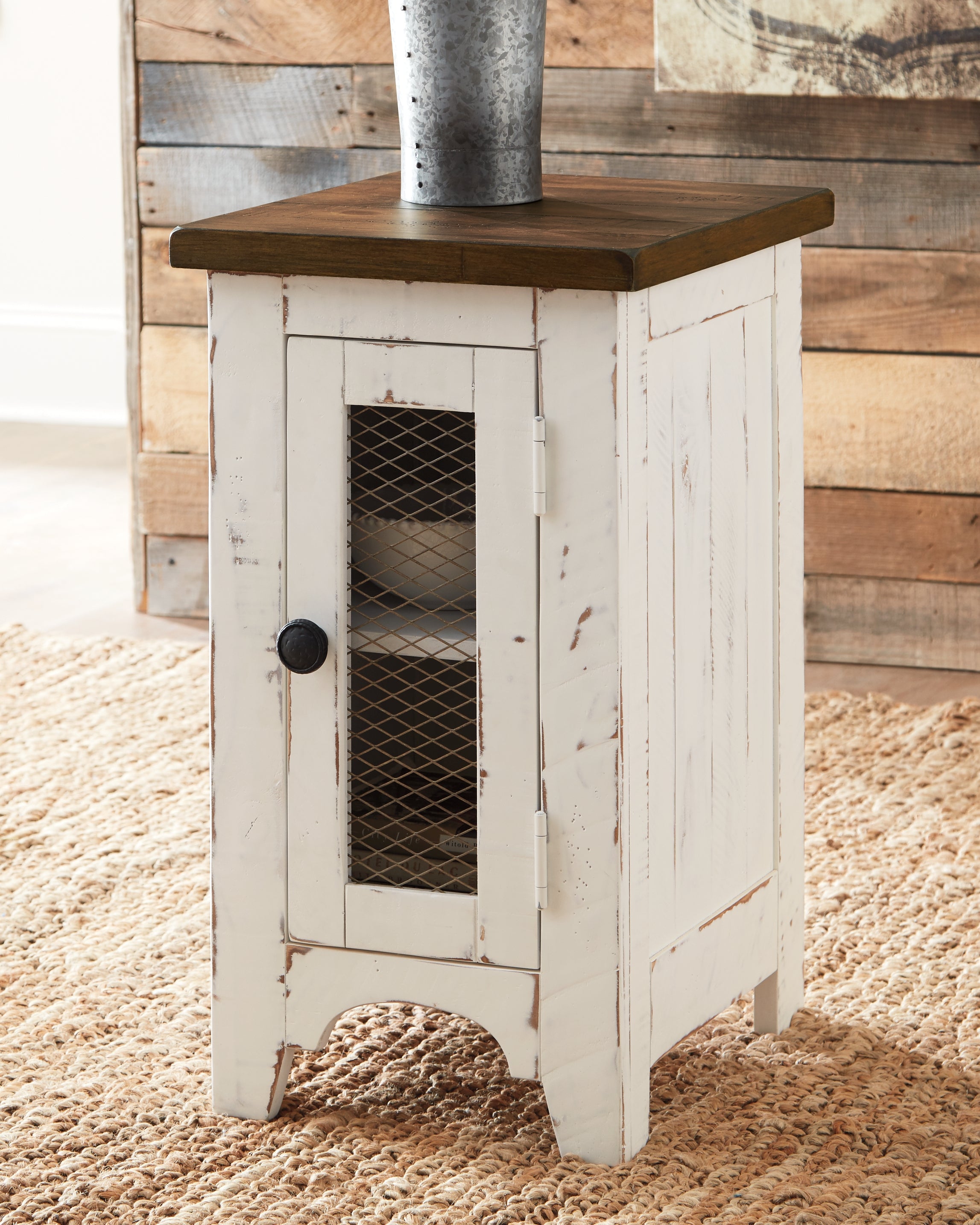 Fine Furniture & Decor - Ashley Furniture - Wystfield Chairside End Table - Chair Side End Table / White/Brown - T459-7