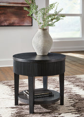 Fine Furniture & Decor - Ashley Furniture - Marstream End Table - Round End Table / Black - T551-6