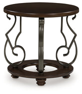 Fine Furniture & Decor - Ashley Furniture - Frallyn End Table - Round End Table / Dark Brown - T623-6