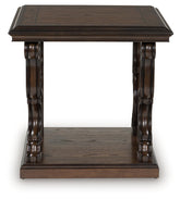 Fine Furniture & Decor - Ashley Furniture - Maylee End Table - Square End Table / Dark Brown - T647-2
