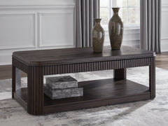 Fine Furniture & Decor - Ashley Furniture - Carlibrie Lift-Top Coffee Table - Lift Top Cocktail Table / Warm Brown - T700-9