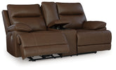 Fine Furniture & Decor - Ashley Furniture - VonRyan Living Room - PWR REC Loveseat/CON/ADJ HDRST / Tobacco - U1040018