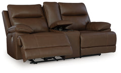 Fine Furniture & Decor - Ashley Furniture - VonRyan Living Room - PWR REC Loveseat/CON/ADJ HDRST / Tobacco - U1040018