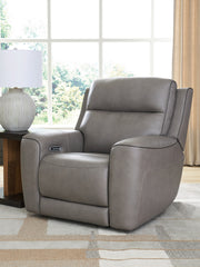 Fine Furniture & Decor - Ashley Furniture - 5Z-Comfort Living Room - PWR REC Sofa with ADJ Headrest / Onyx - PCU1090215